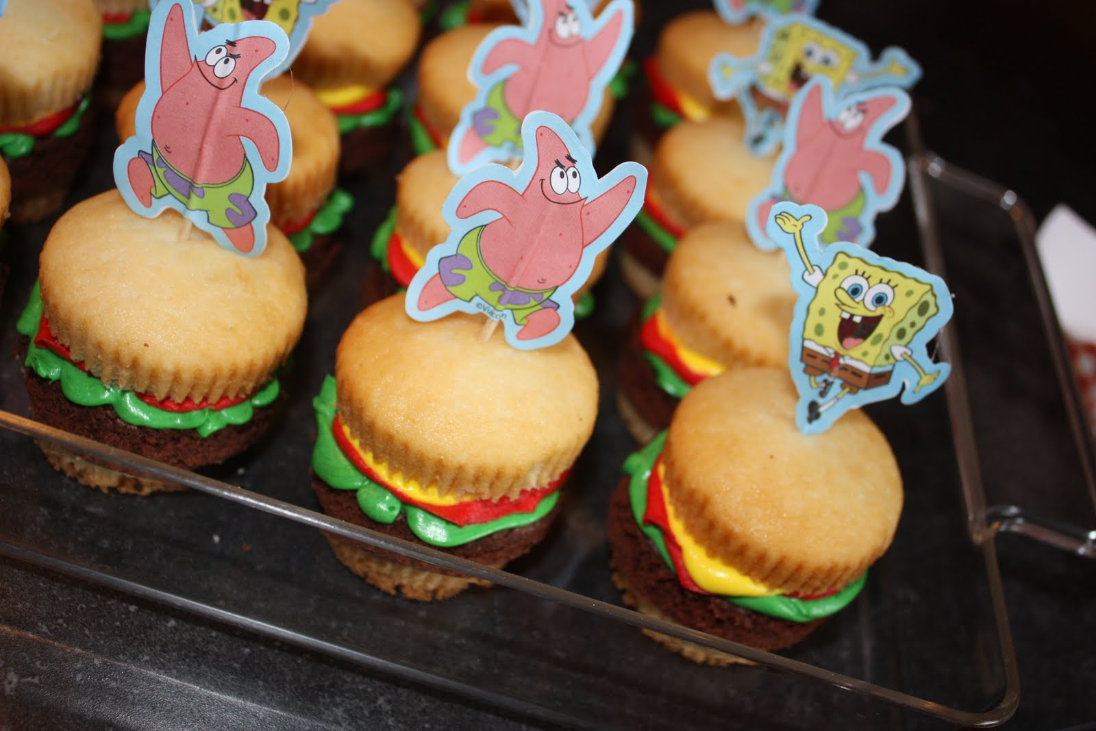 My Ava Cakes Spongebob Krabby Patty and Fries Happy Birthday Jared!