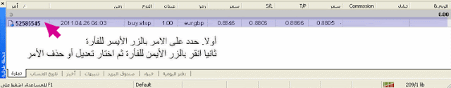 شرح كيفية وضع أوامر معلقة على ميتاتريدر شرح كيفية وضع أوامر معلقة على ميتاتريدر