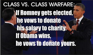 Obama's Stand on Charitable Contributions vs That of Romney (Photoshop)