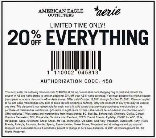 American Eagle Outfitters Printable Coupons May 2015