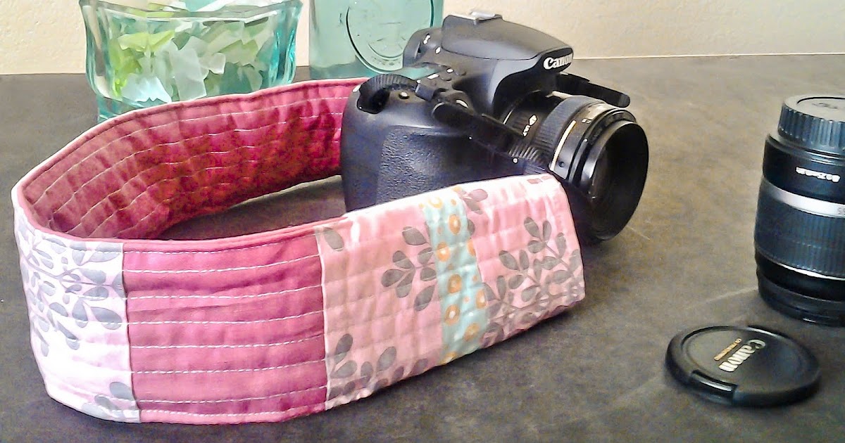 Craftastical! Aqua and Pink Camera Strap Cover