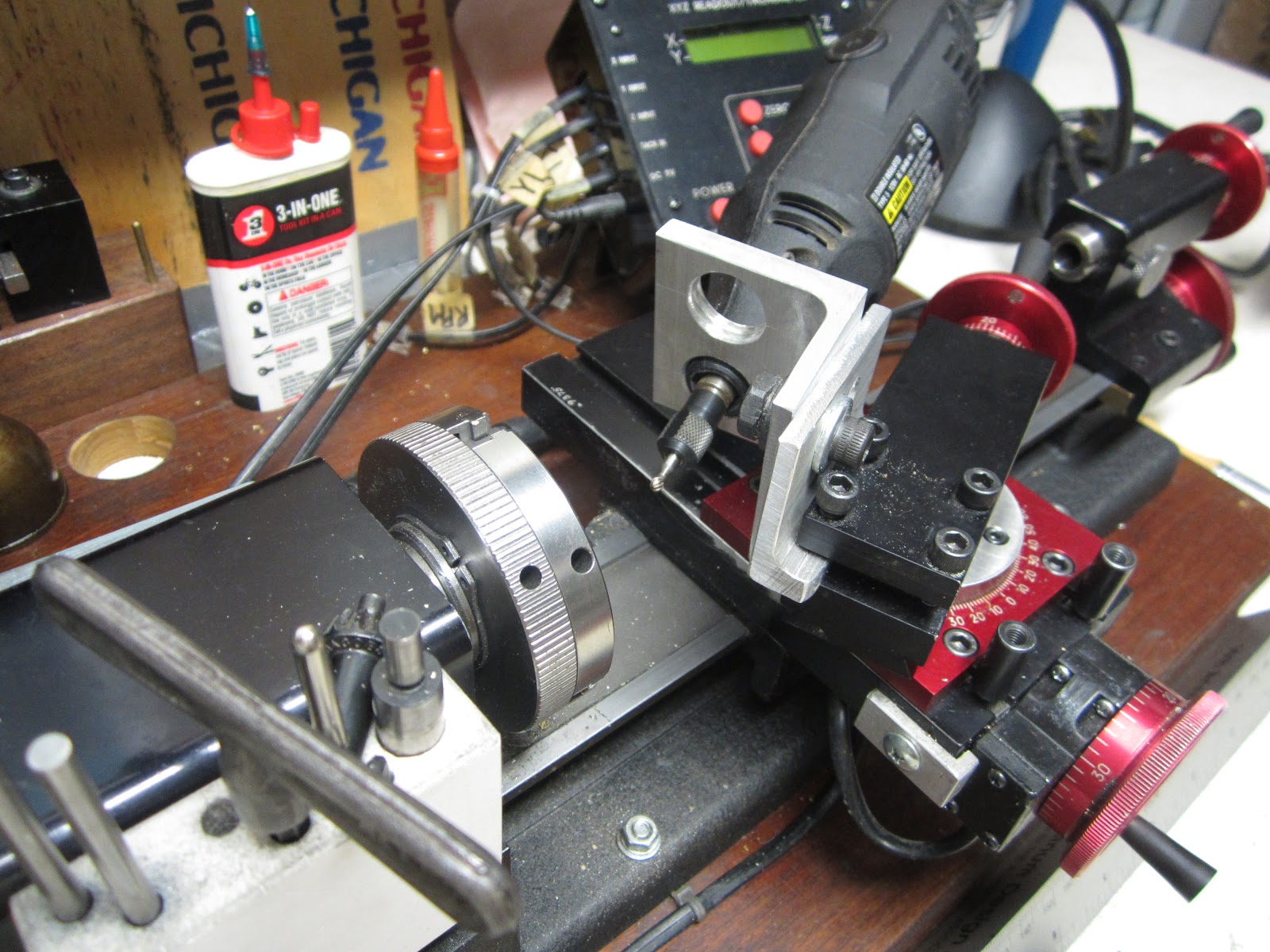 MI Shop Tools Inventions Sherline Lathe Dremel grinder attachment