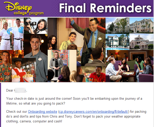 Things To Bring To Disney College Program