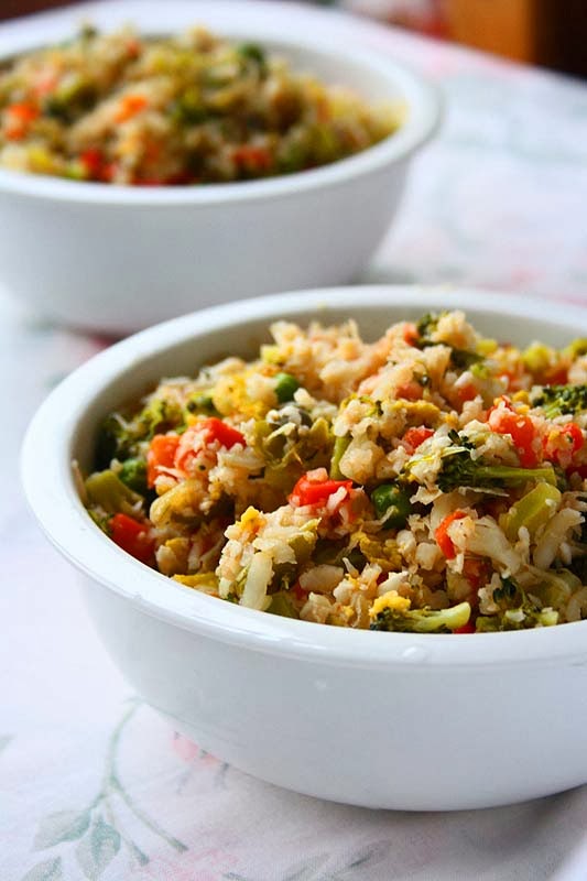collecting memories Cauliflower Fried "Rice" with Balsamic Sauce