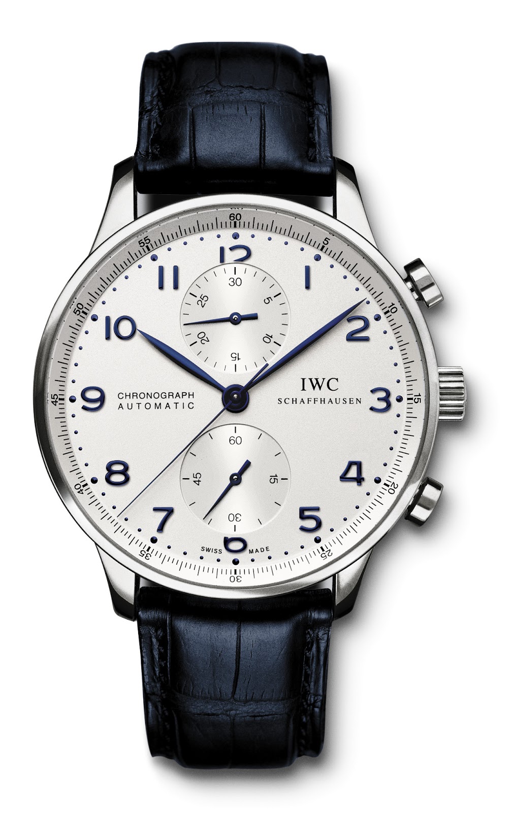 IWC Portuguese Automatic Steel Blue Mens Watch IW500107 high end luxury expensive watches Wide