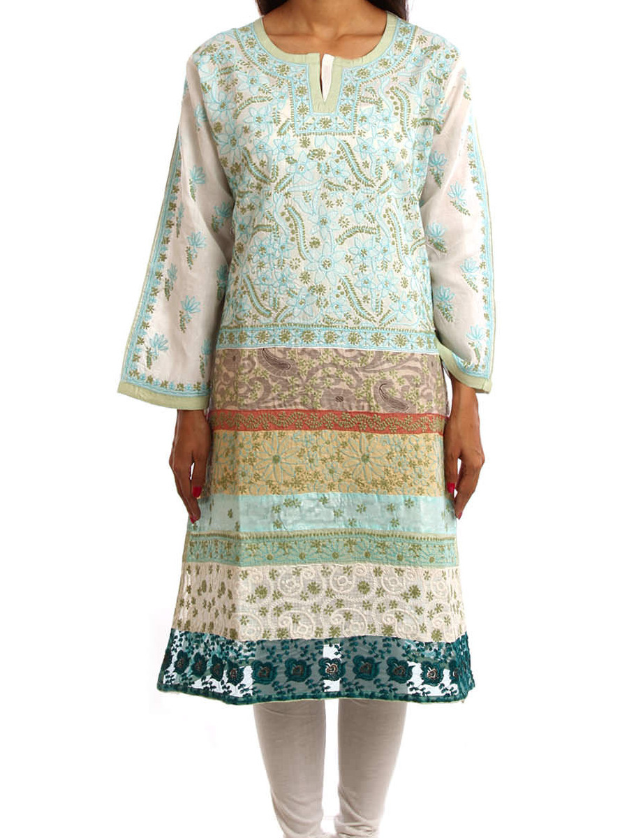 Lucknowi Chikan Designer Lucknowi Chikan Kurti