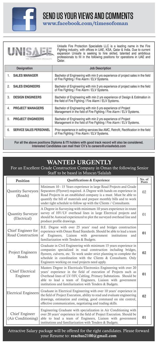 Fun, Jobs, Information etc. Jobs Opportunities for Oman (Published in