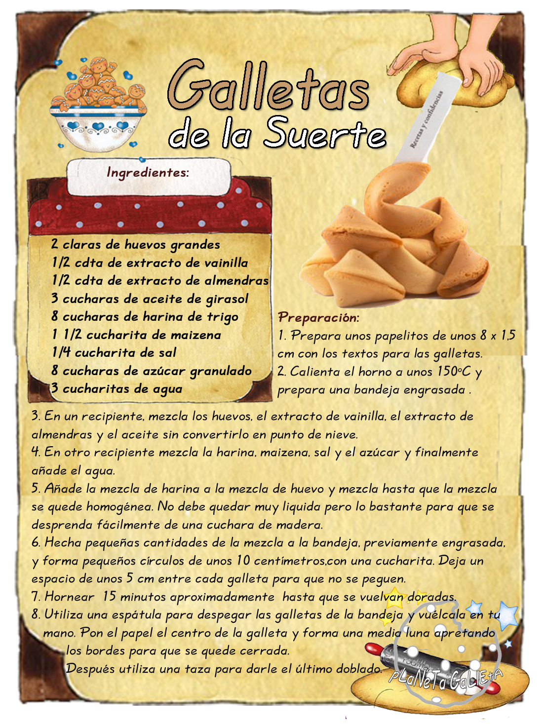 Tartas, Galletas Decoradas y Cupcakes: Galletas de la Suerte - Fortune  Cookie