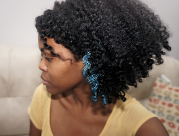 blue highlights curlynikki