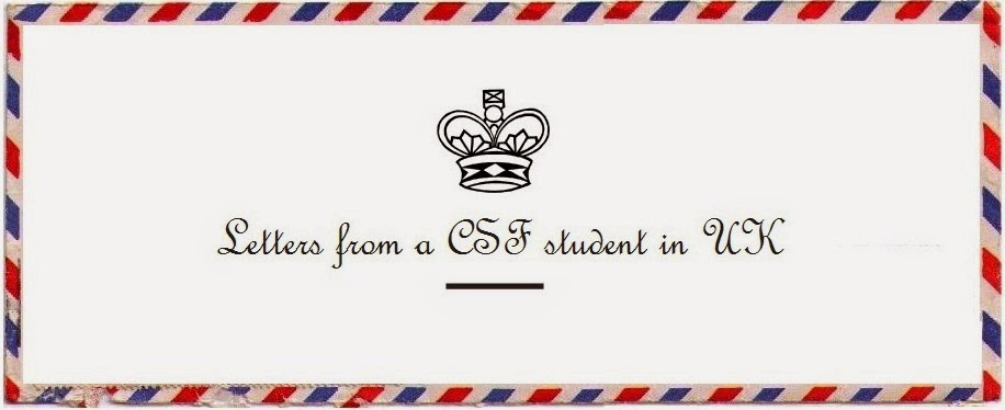 Letters from a CSF student in UK