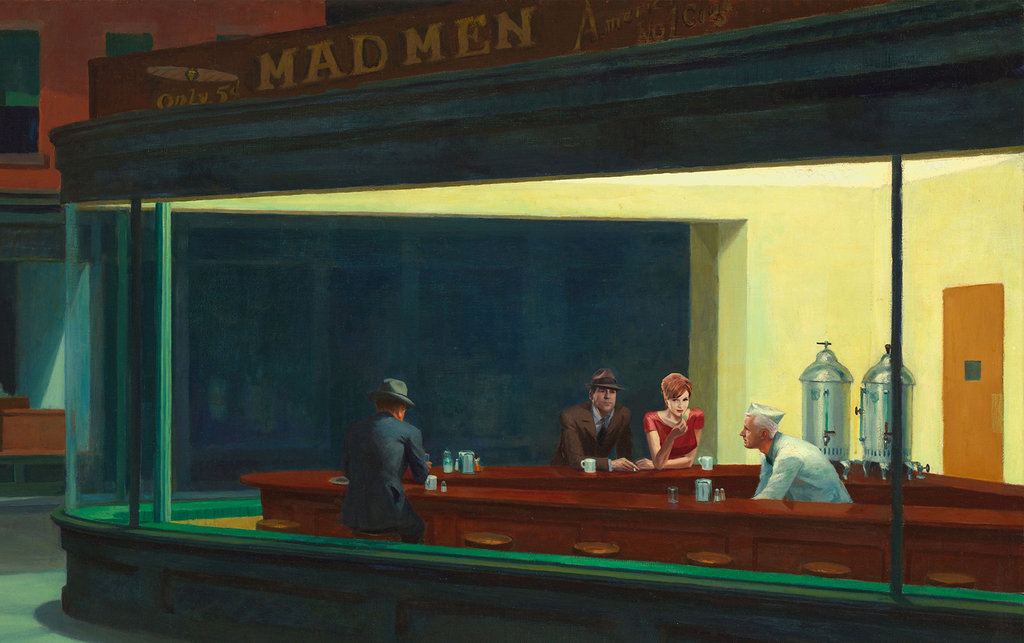 Jordan Rainey Illustration Edward Hopper all the lonely people