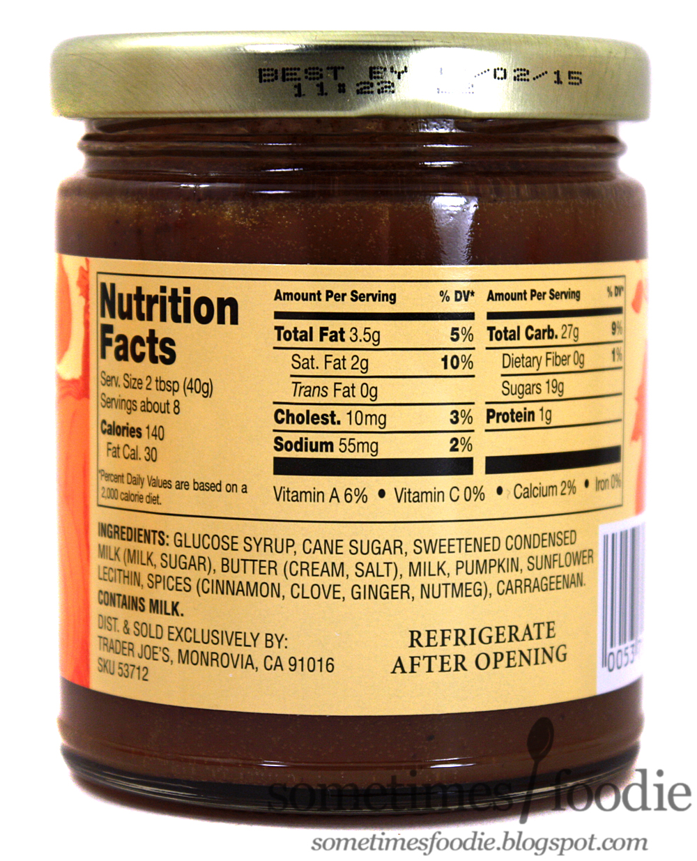Sometimes Foodie Pumpkin Caramel Sauce Trader Joe's Marlton, NJ