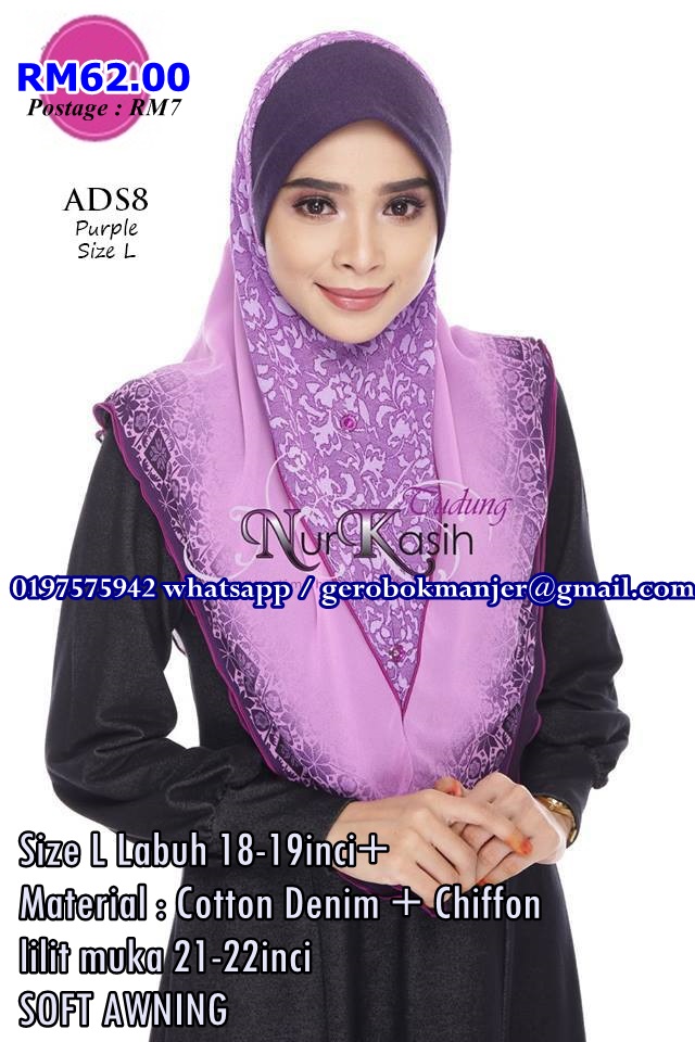 TUDUNG SOFT AWNING ADRESIA NURKASIH SAIZ L