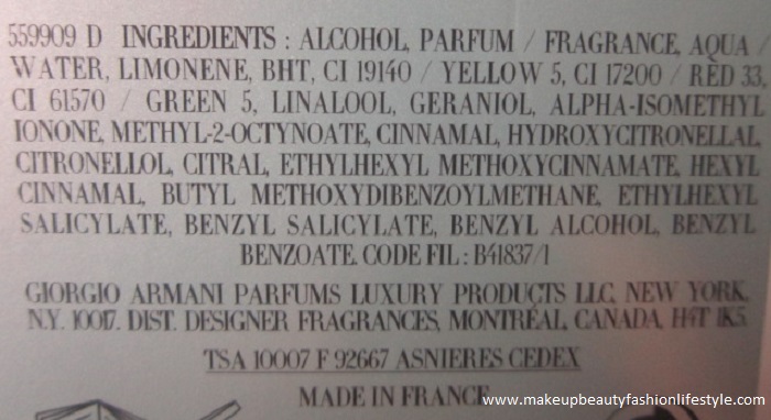 Makeup Beauty Fashion Lifestyle Giorgio Armani Acqua Di Gioia Edp Review