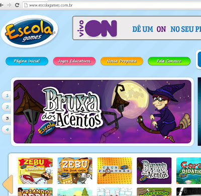 Conheça o Escola Game, site gratuito de jogos educativos