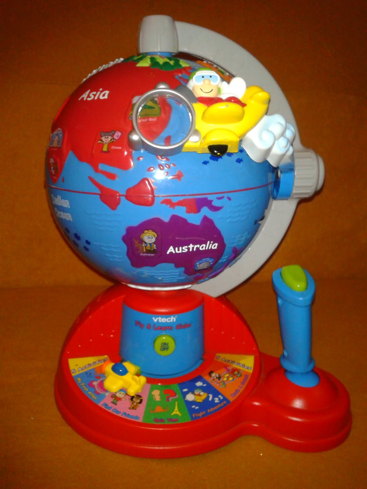 Vtech Fly And Learn Globe Interactive Educational Talking Toy Atlas -  Geography