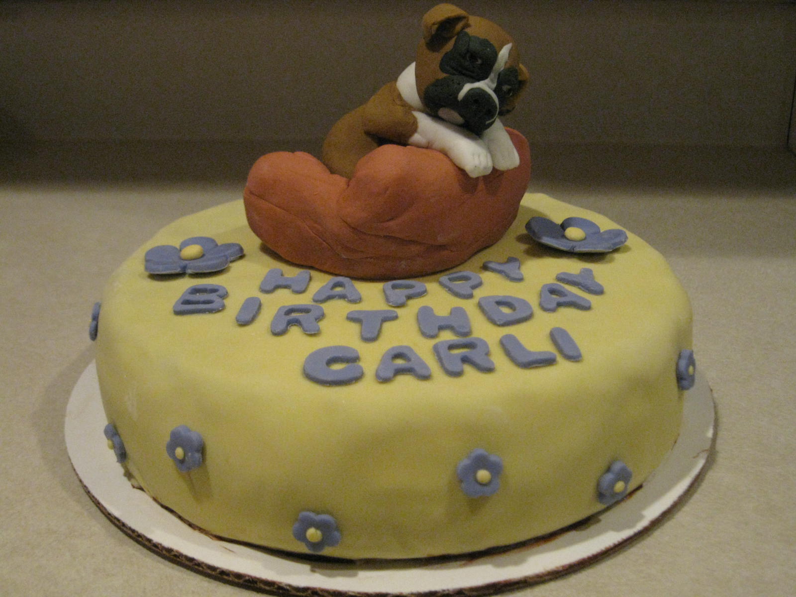 boxer dog cake