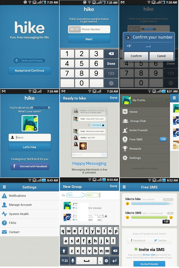 Hike Messenger Android App ScreenShots