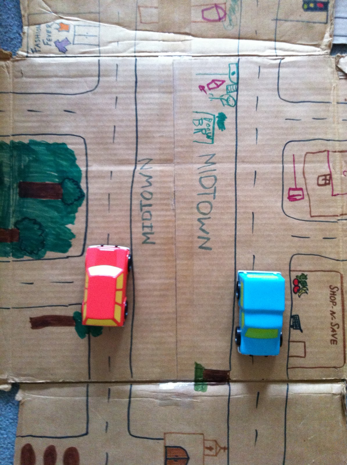 Growing Play Cardboard Box Road Maps