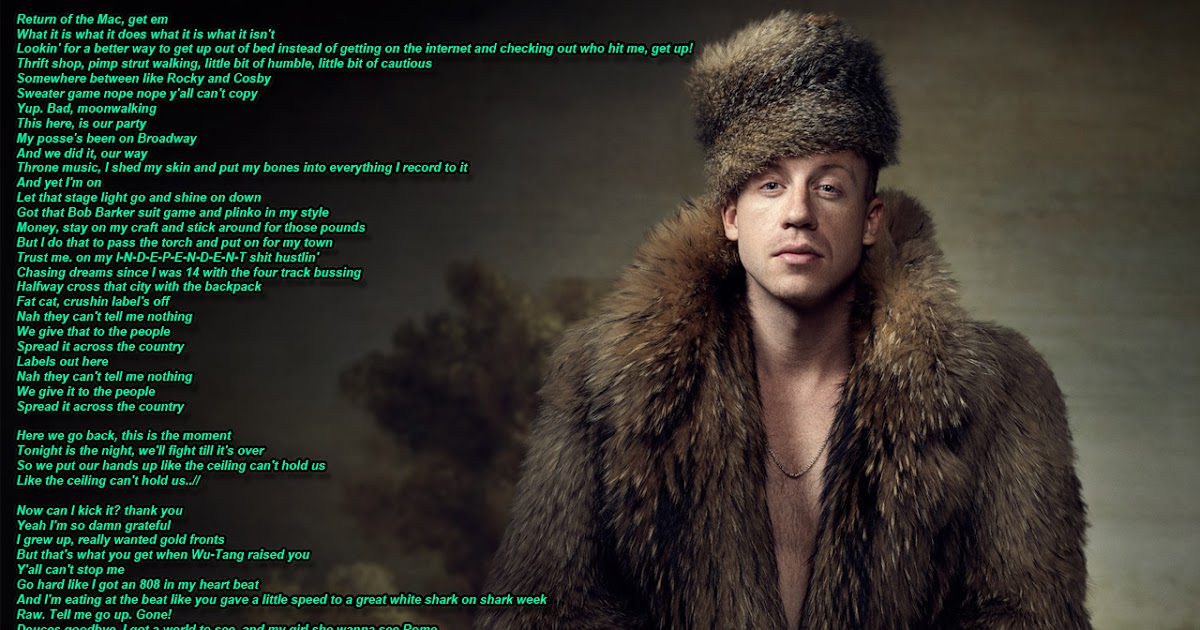 Lyrics Wallpapers Macklemore Can T Hold Us