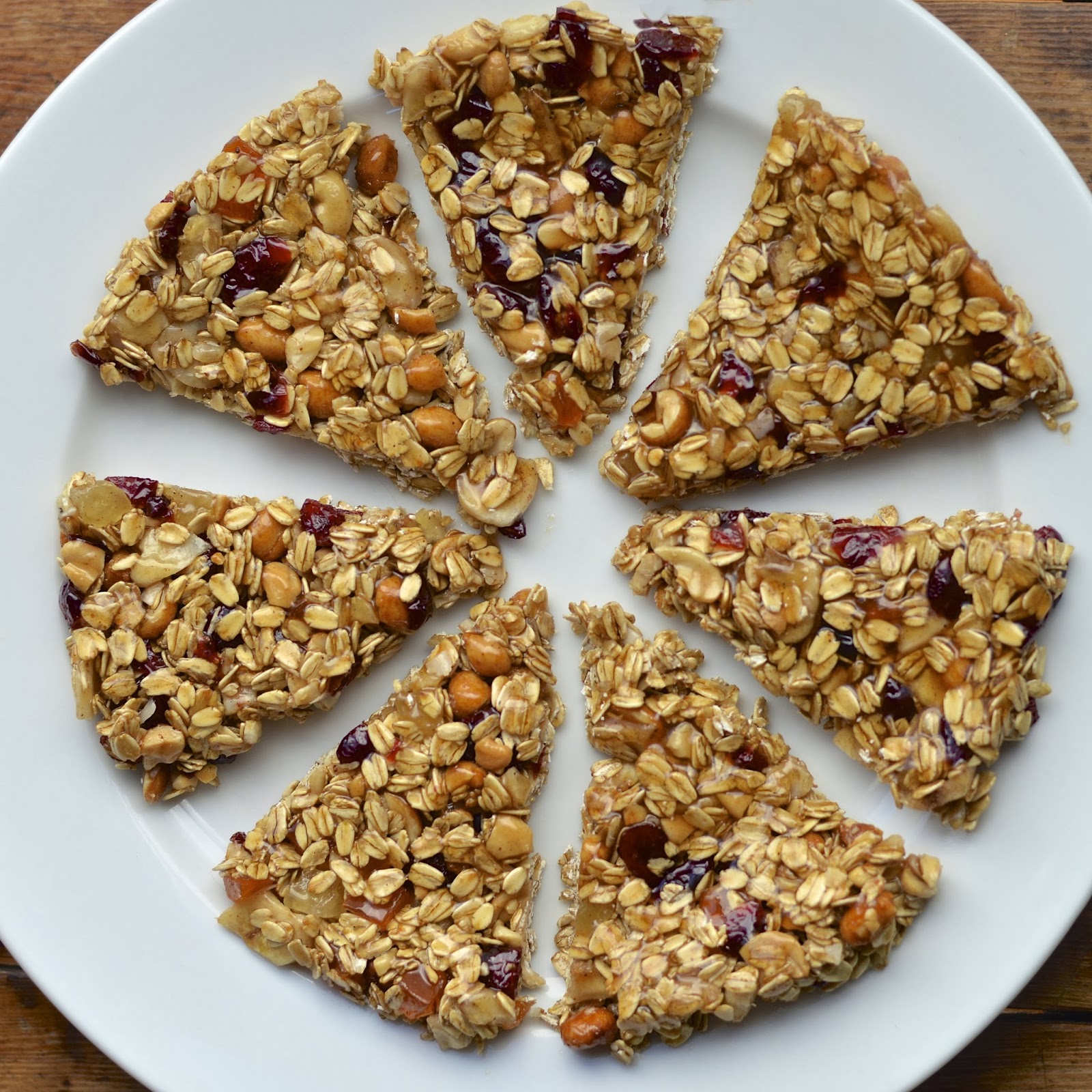 Homemade Trail Mix Granola Bars (Wedges) Gluten Free Virtually