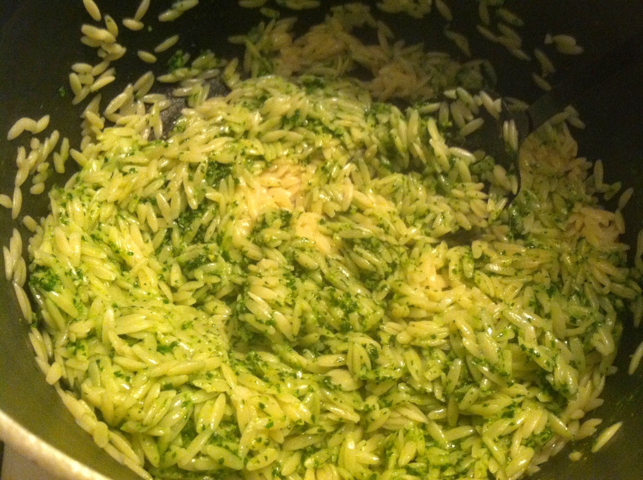 Cooking Chat Orzo Salad with Kale Pesto for SundaySupper