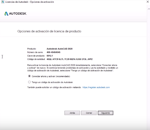 keygen para activar AutoCAD OEM 2019 64 bits