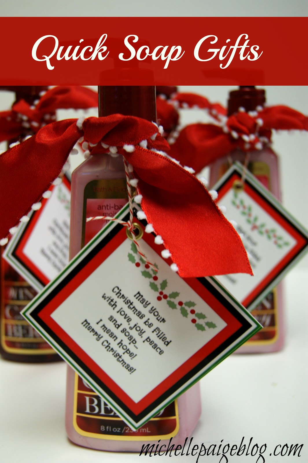 michelle paige blogs: Quick Teacher Soap Gift for Christmas