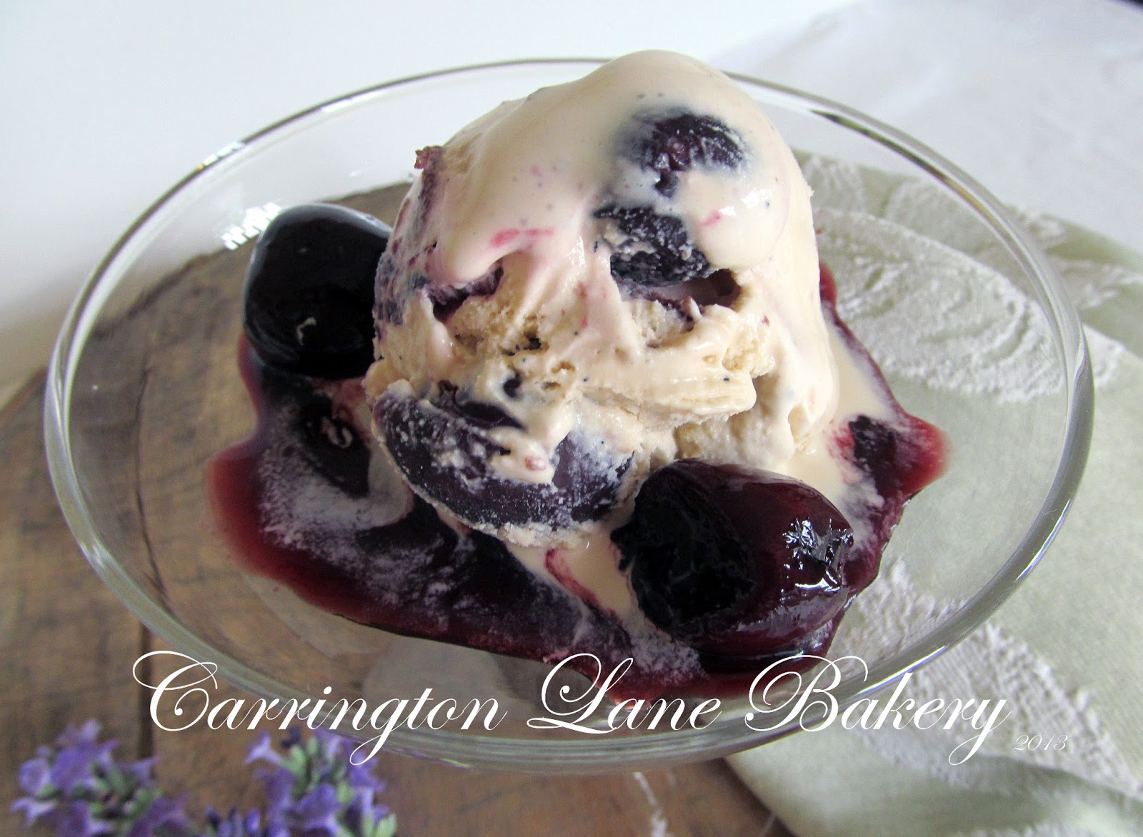 Carrington Lane Bakery Honey Ginger Ice Cream with Balsamic Roasted