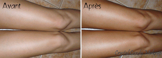 Perfect Legs Spray - Autobronzant St Tropez - Review - Before after