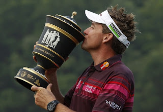 Ian Poulter celebrated his first Tour win of the season