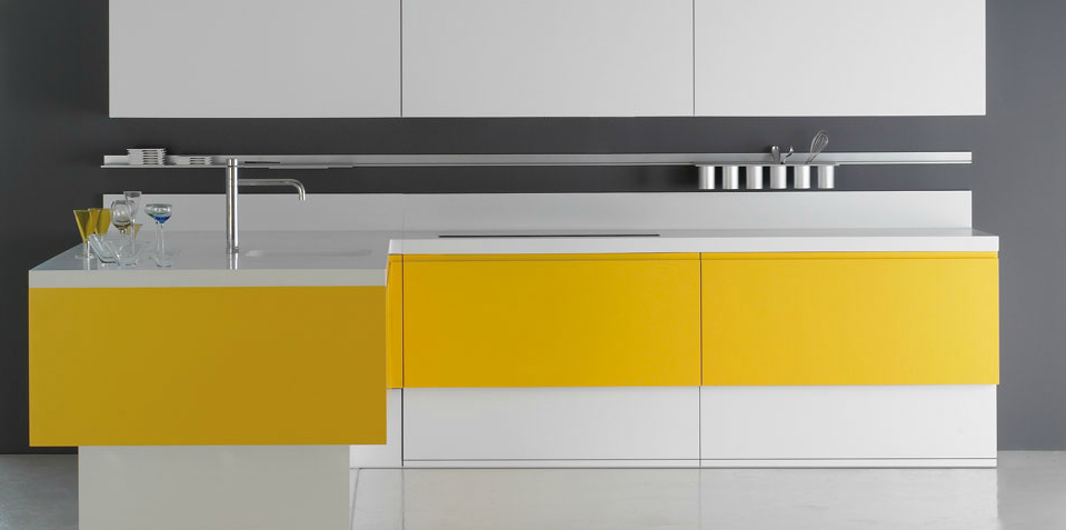 El amarillo en la cocina también luce - Cocinas con estilo