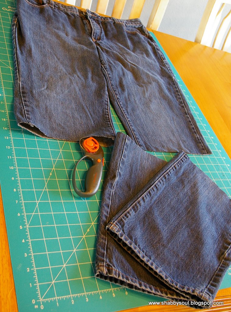 Shabby Soul Jeans to Skirt Tutorial