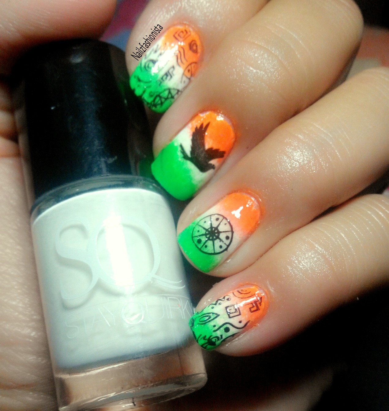 Nailzfashionista Indian Independence Day Nail Art 15th August So Without Further Delay Let S Have A Look At Independence Day Nail Art Design D