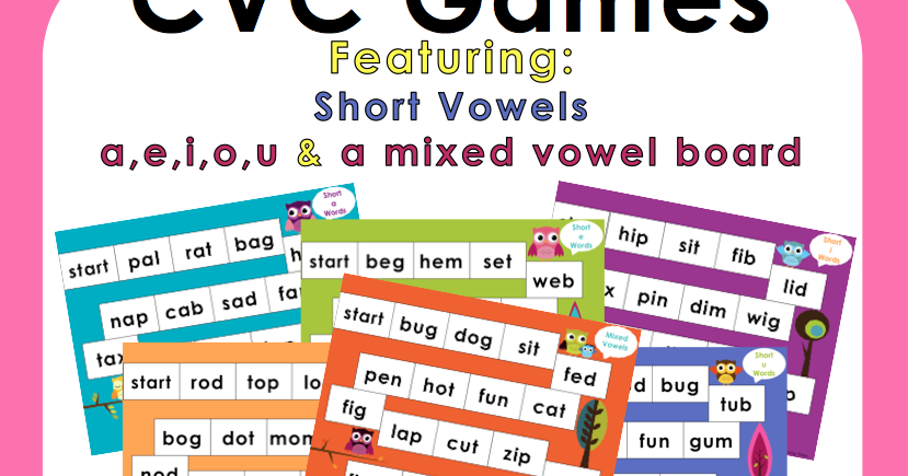 CVC Games featuring a,e,i,o,u & mixed vowels!! | Fashion Craze Learning