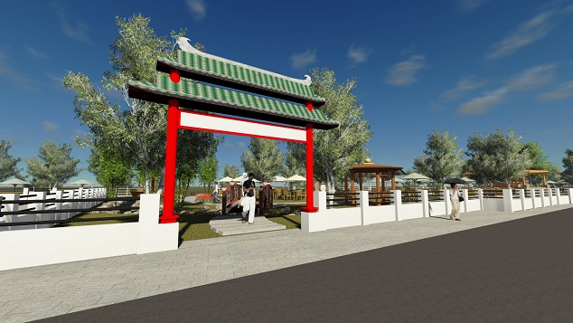 Jasa Desain Pintu Gerbang Pagar Cafe Taman - BELAJAR DESAIN