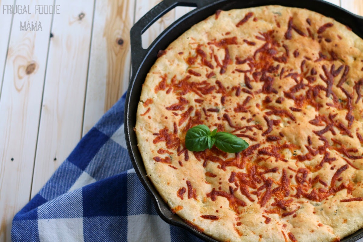 Frugal Foodie Mama Basil, Garlic, & Mozzarella Focaccia