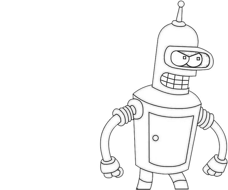 Bender Coloring Relax Pages Angry Sleep Another Sketch Coloring Page.