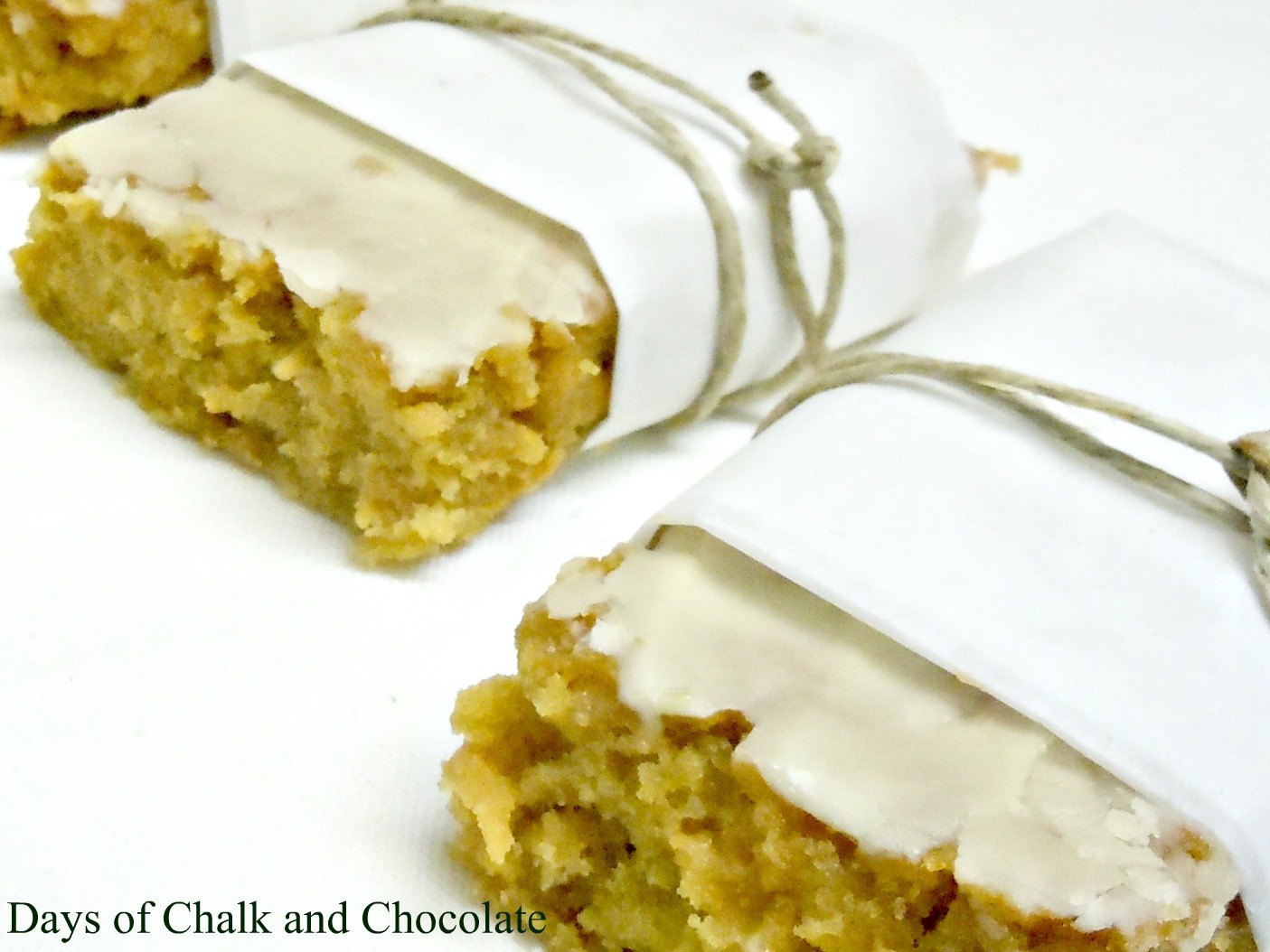 Sweet Potato Brownies with Buttered Maple Glaze Days of Chalk and