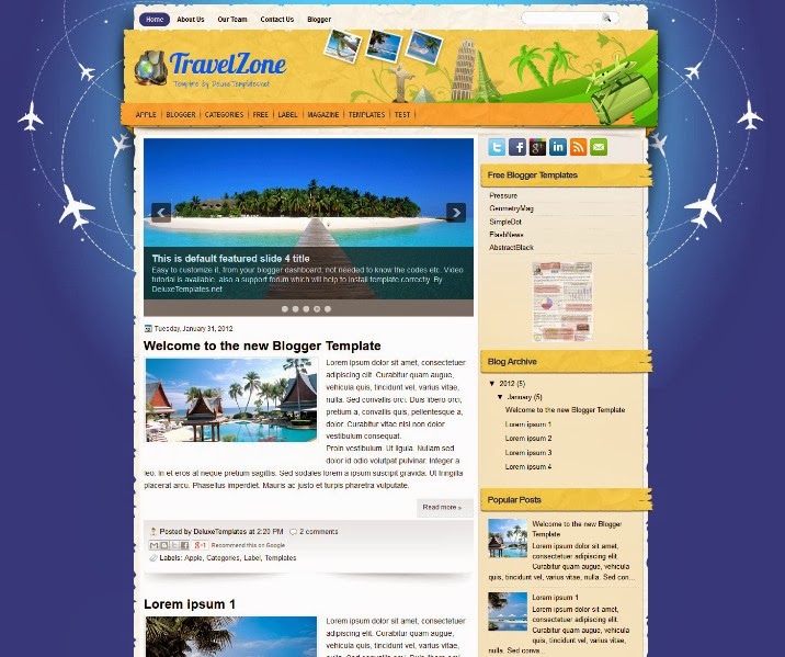 40+ Free Travel Blogger Templates Webprecis