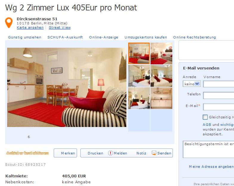 Informationen Uber Wohnungsbetrug Informations About Rental Scam