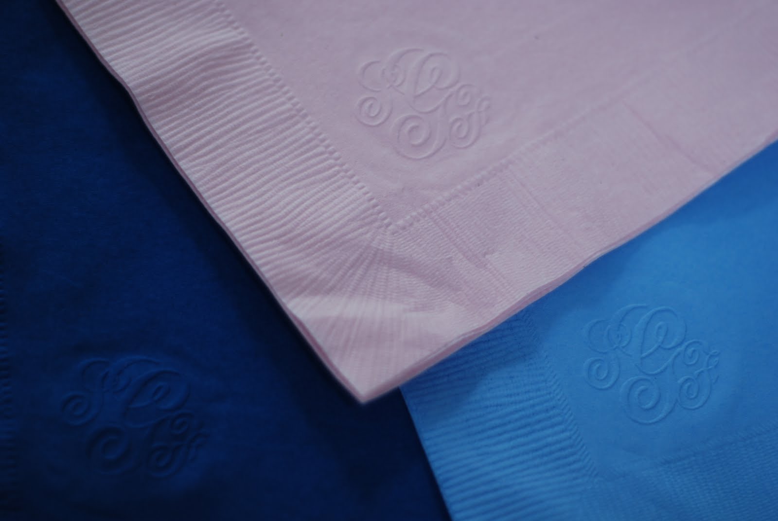 Creating Newport Weddings DIY Embossed Monogram Napkins