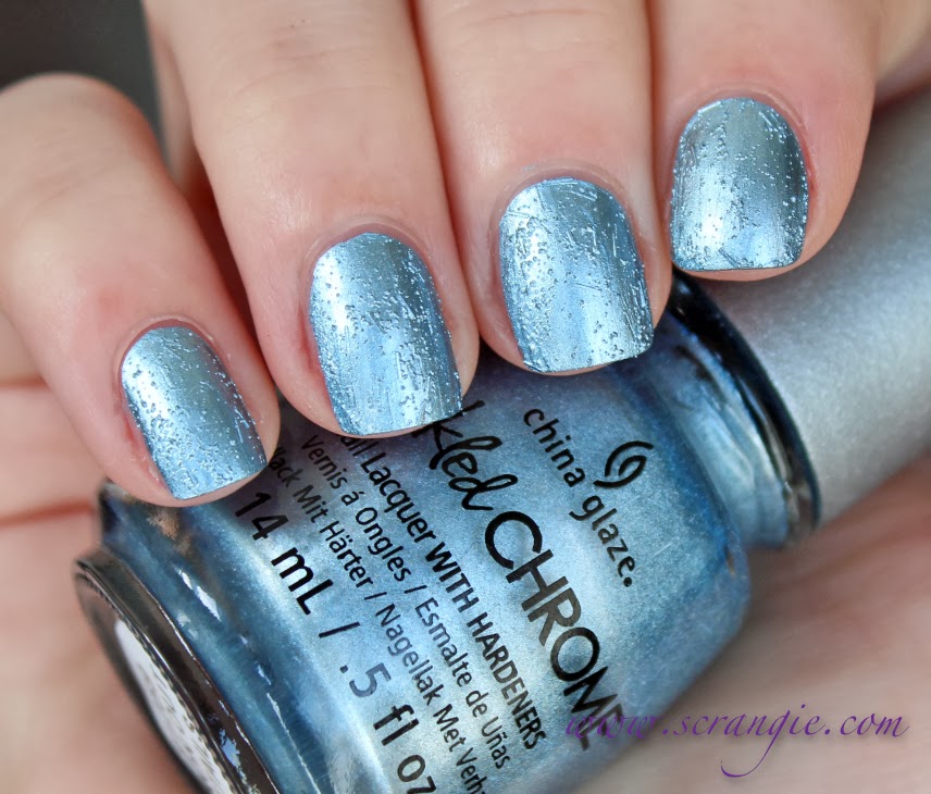 Scrangie China Glaze Crinkled Chrome Textured Polish Collection 2014