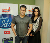 Salman, Khan, and, Katrina, Kaif, Promoting, Ek, Tha, Tiger, on, India, Idol