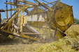 Pulse vegetables harvester. Old Lenz mower