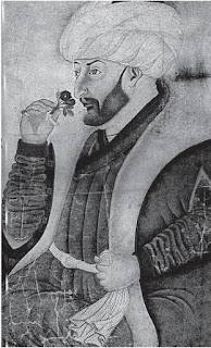 El sultán Mehmed II oliendo una rosa. Sinan Beg. Museo Topkapi. Lacasamundo.com