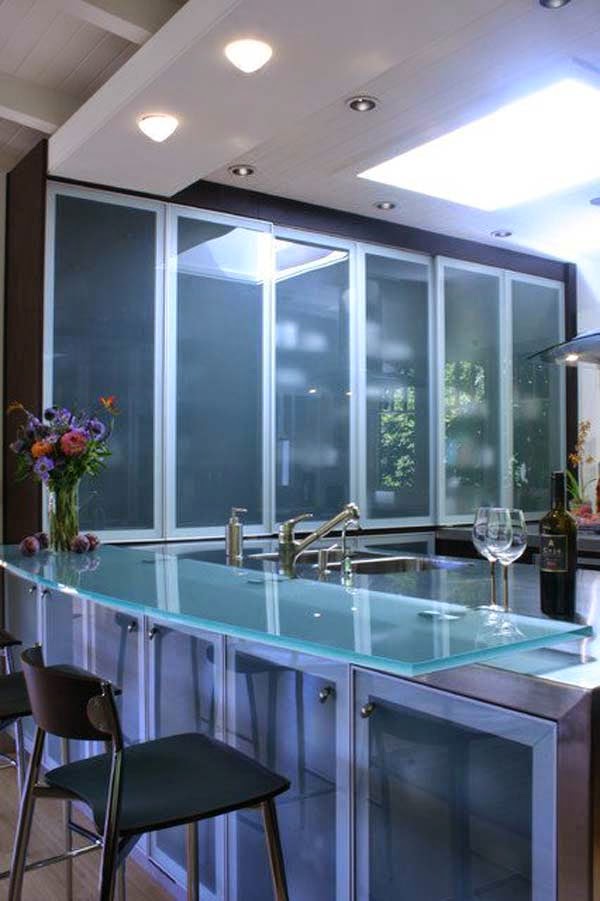 Modernos y Elegantes Muebles de Cocina con Vidrio