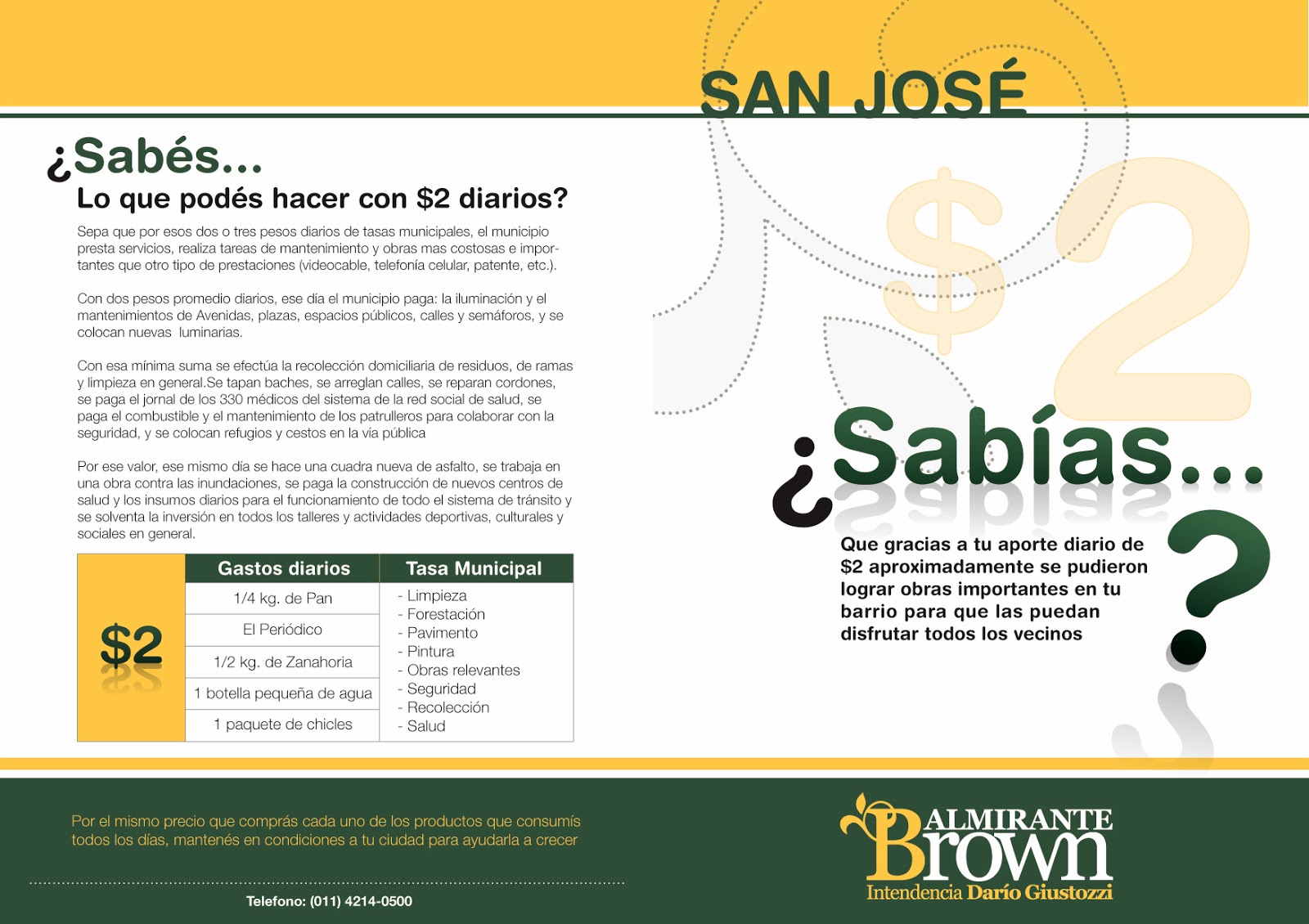 Carla Maggi · Portfolio: Municipalidad de Almirante Brown: Folletería