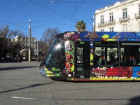 Tram The sea, Montpellier, France