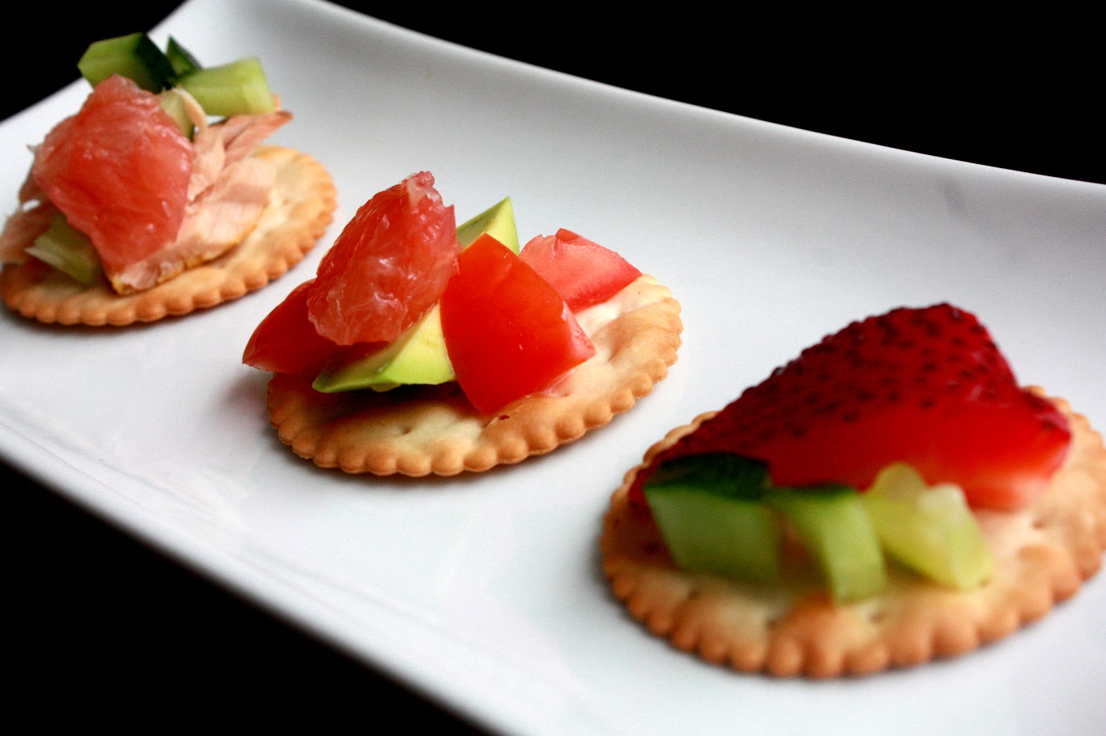 JoJo's Kitchen Quick Appetizer Crackers with Toppings